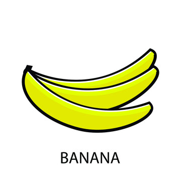 Setumpuk pisang berair. Pisang segar berwarna kuning. Makanan lezat dan sehat penuh dengan vitamin. Frui tropis