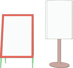 Fototapeta premium Artwork of a Advertising Display Stand Angle 18
