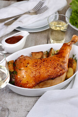 Roasted turkey leg