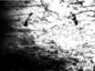 Grunge halftone dots background vector texture