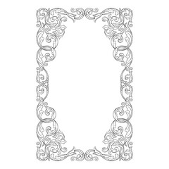 Classical baroque vector of vintage element for design. Decorative design element filigree calligraphy vector. You can use for wedding decoration of greeting card and laser cutting.