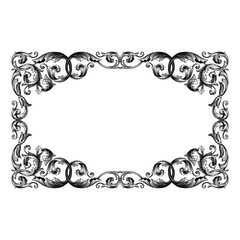 Classical baroque vector of vintage element for design. Decorative design element filigree calligraphy vector. You can use for wedding decoration of greeting card and laser cutting.
