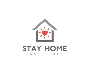 Stay Home. 
Corona virus prevention.
Home Quarantine vector design
