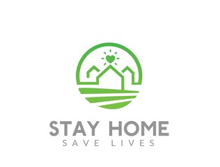 Stay Home. 
Corona virus prevention.
Home Quarantine vector design