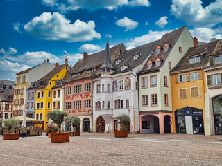 Naklejka na ściany i meble Street in Alsace. Colmar. France.Europe