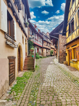 Street in Alsace. Colmar. France.Europe