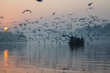 A beautiful morning at Yamuna ghat at Delhi
