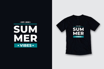 Summer vibes modern quotes t shirt design