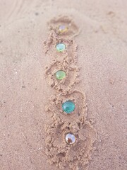footprints on the beach
