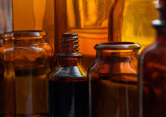 old pharmacy bottles