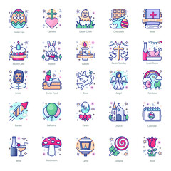  Events and Celebrations Flat Icons Pack 