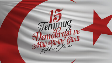 July 15 Democracy and National Unity Day (Turkish:15 Temmuz Demokrasi ve Milli Birlik Gunu) Social Media, Greeting Card, Billboard Design