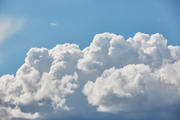 cumulus clouds on a summer day