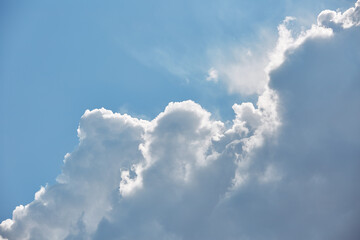 cumulus clouds on a summer day