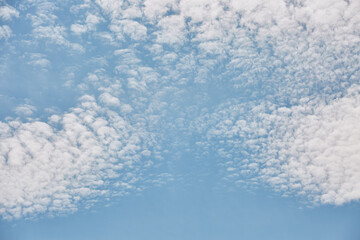 cumulus clouds on a summer day