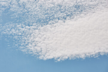 cumulus clouds on a summer day