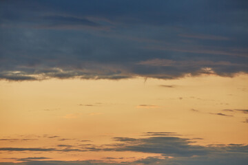 Cloudy sunset on a summer evening