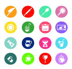Kitchen icons vector icon set