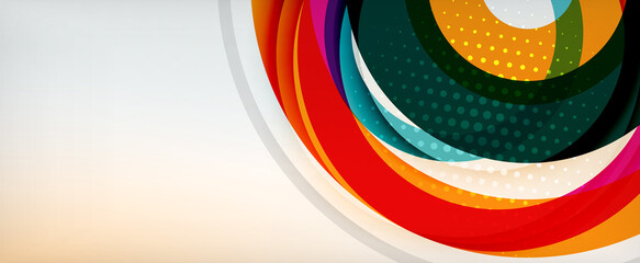 Trendy simple circle abstract background, dynamic motion concept. Vector Illustration For Wallpaper, Banner, Background, Card, Book Illustration, landing page