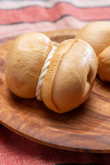 Italian semi hard handmade smoked scamorza cheese, from cow milk from Apulia or Calabria regions