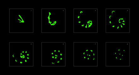 Shine liquid effect. Liquid explosion animation effect. Animation Sprite sheet for games, cartoon or animation. vector style animation effect 1491.