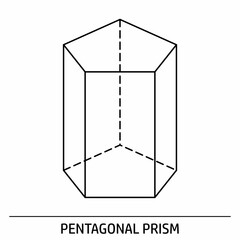 Pentagonal prism outline icon