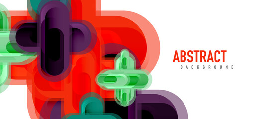 Modern vector glass cross shape abstract technology background for cover, placard, poster, banner or flyer