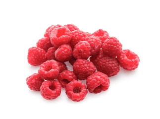 raspberries isolated on white background