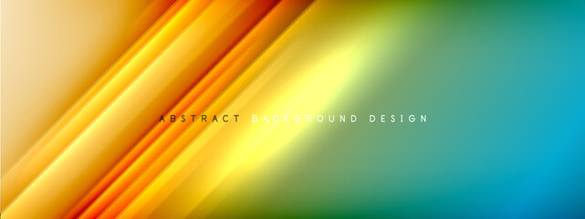 Motion concept neon shiny lines on liquid color gradients abstract backgrounds. Dynamic shadows and lights templates for text