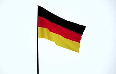 Germany Flag, Floating Fabric Flag, Germany, 3D Render