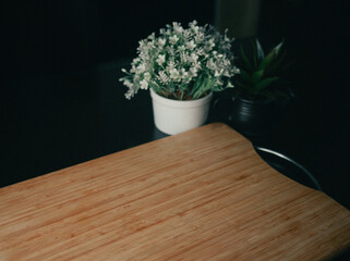 Table with flower 