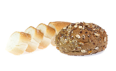Bread isolated on white background