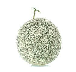 green melon isolated on white