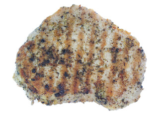 Grilled Beef Steak Isolated. Clipping path