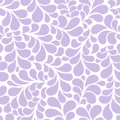 Water drops lilac seamless pattern surface vector design. Flourishes texture. Great for wallpaper, backgrounds, invitations, packaging, design projects, textile scrapbooking