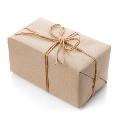 Box with gift on a white background.