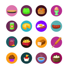 Set of food icons vector