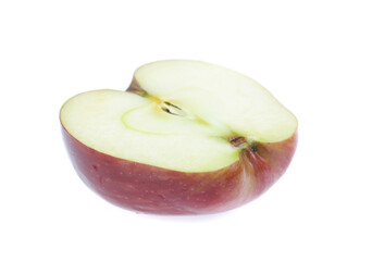 red apples  on a white background.