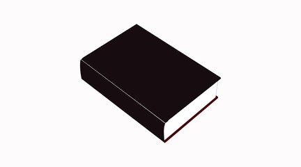Vector Isolated Black and White Book Icon or Sign
