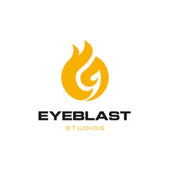 modern abstract flame blast fire logo template design inspiration. corporate branding identity