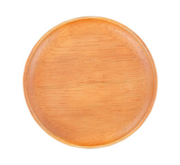 wood plate on white background