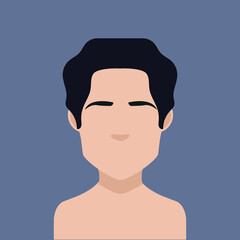 Woman , man hair, vector hairstyle
in puppet