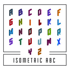 isometric abc vector illustration vector