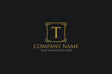 initial letter t luxury logo, icon, symbol vector illustration design template
