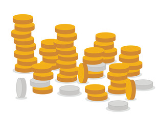 Coins stack vector illustration