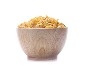 corn flakes isolated on white