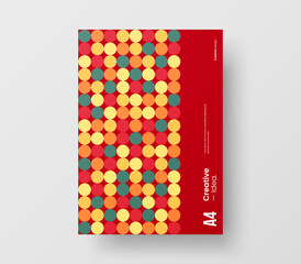 Amazing business presentation vector A4 vertical orientation front page mock up. Modern corporate report cover abstract geometric illustration design layout. Company identity brochure template.