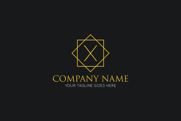 Fototapeta premium initial letter x luxury logo, icon, symbol vector illustration design template