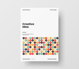 Amazing business presentation vector A4 vertical orientation front page mock up. Modern corporate report cover abstract geometric illustration design layout. Company identity brochure template.