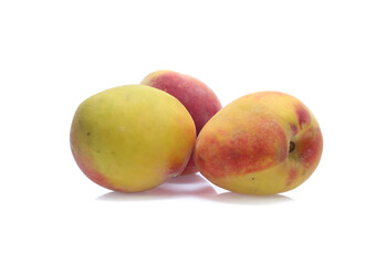 Peach  isolated on white background